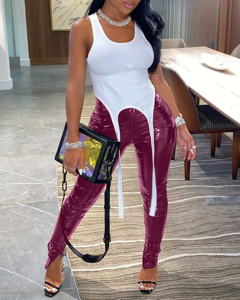She’s a Baddie Liquid Pants- Wine