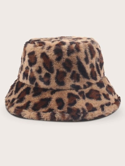 AdoreHER Furry Print Hat