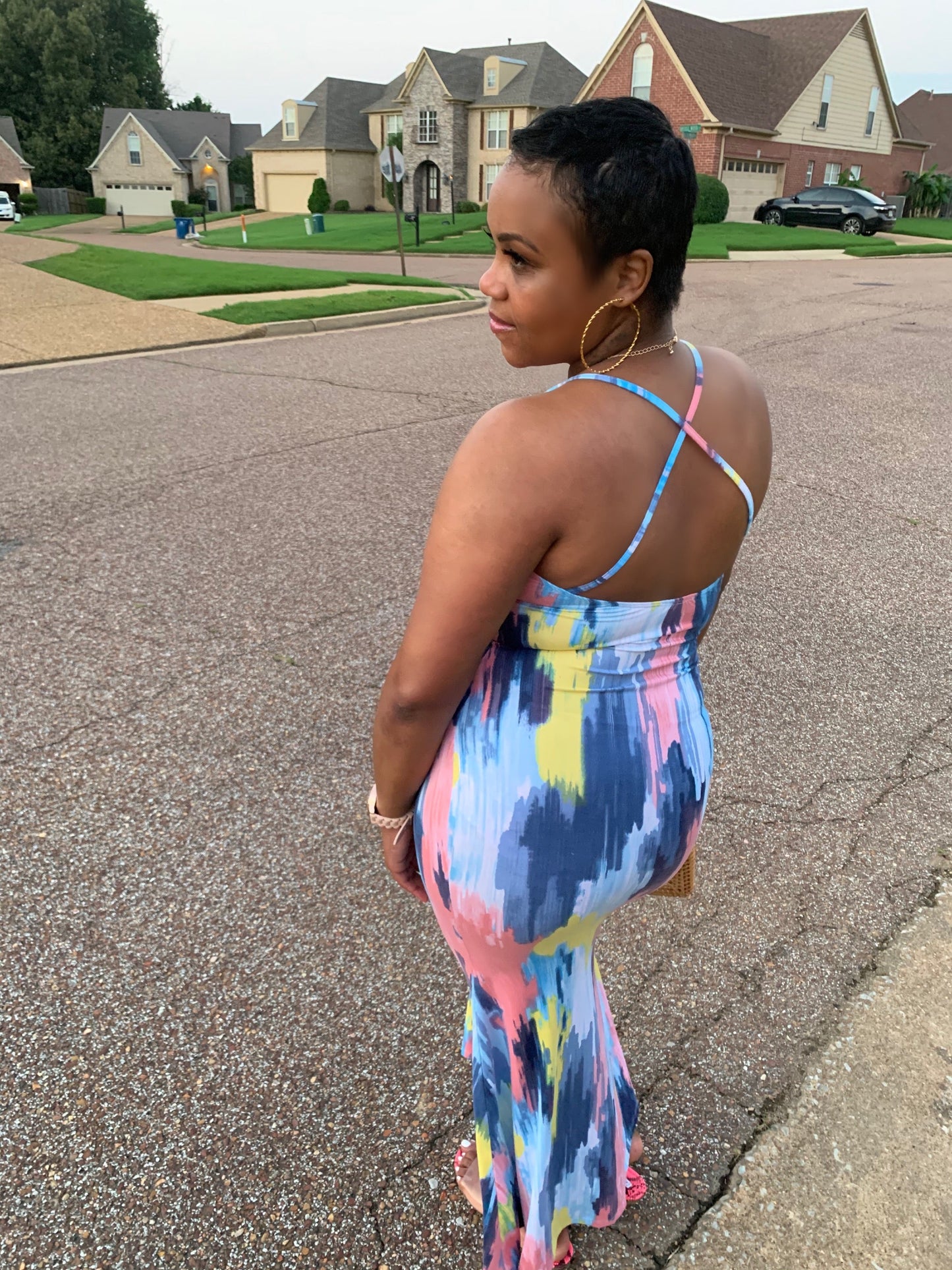 Sunset Maxi Dress-Multicolor