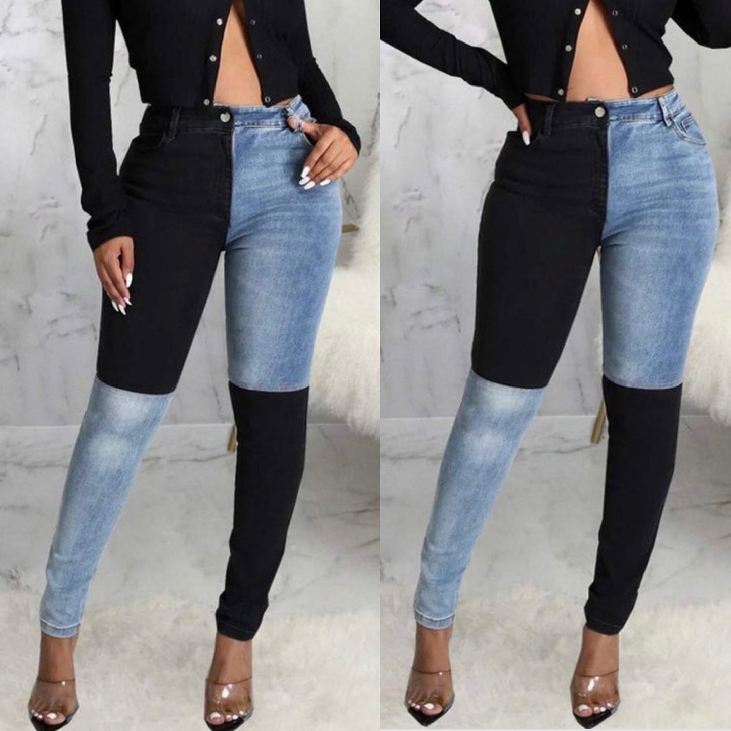 A Double Life Colorblock Jeans
