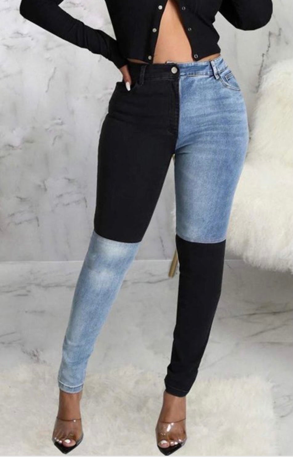 A Double Life Colorblock Jeans